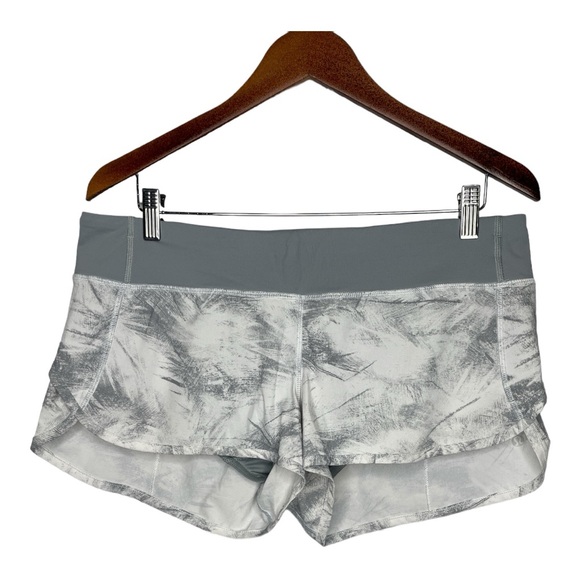 Lululemon Original Speed Shorts Gray and White Breeze by Light, Size 10 - Picture 1 of 4